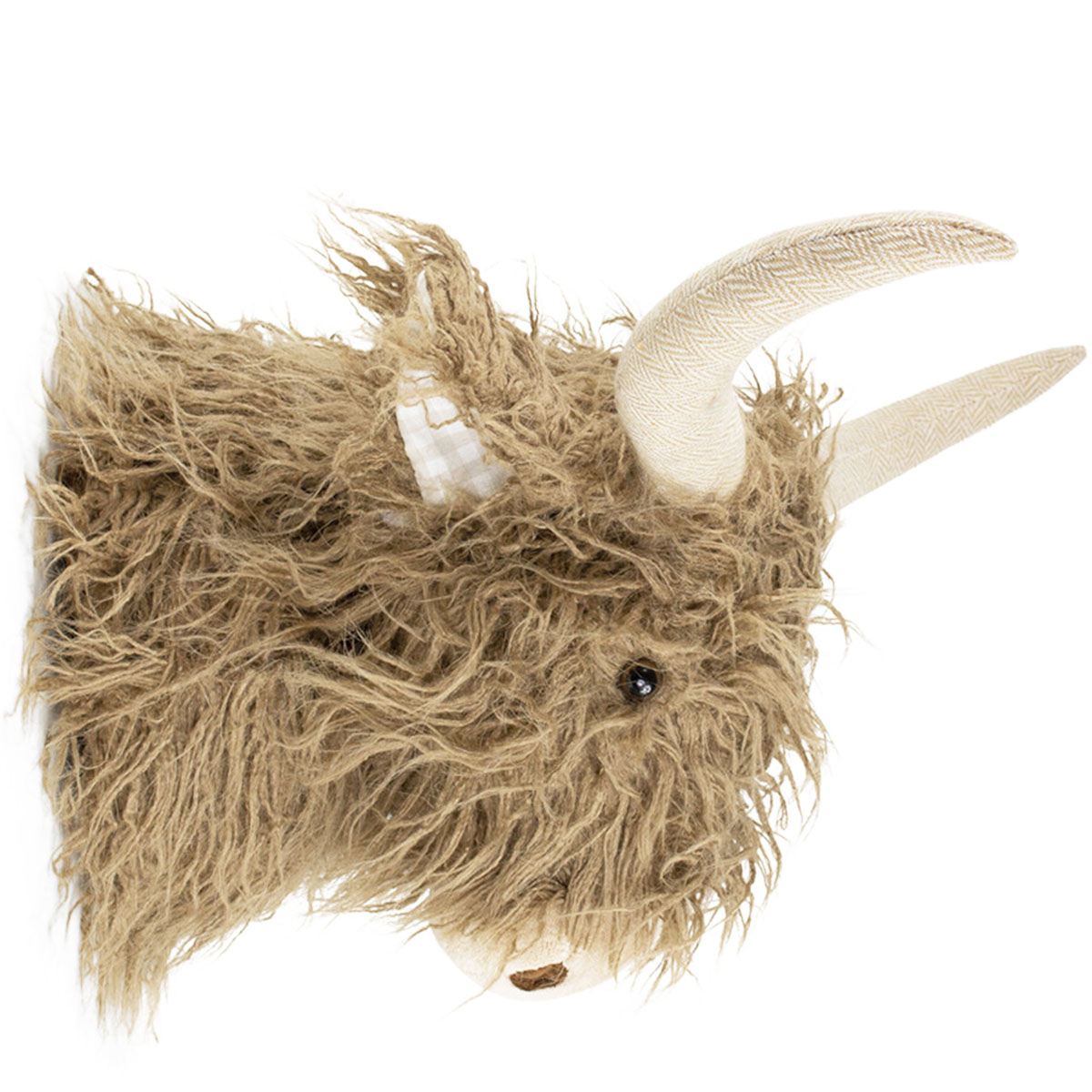 Deko Plüschtier, Schottisches Hochlandrind, Wandhalter Kopf, 40cm, Mars & More