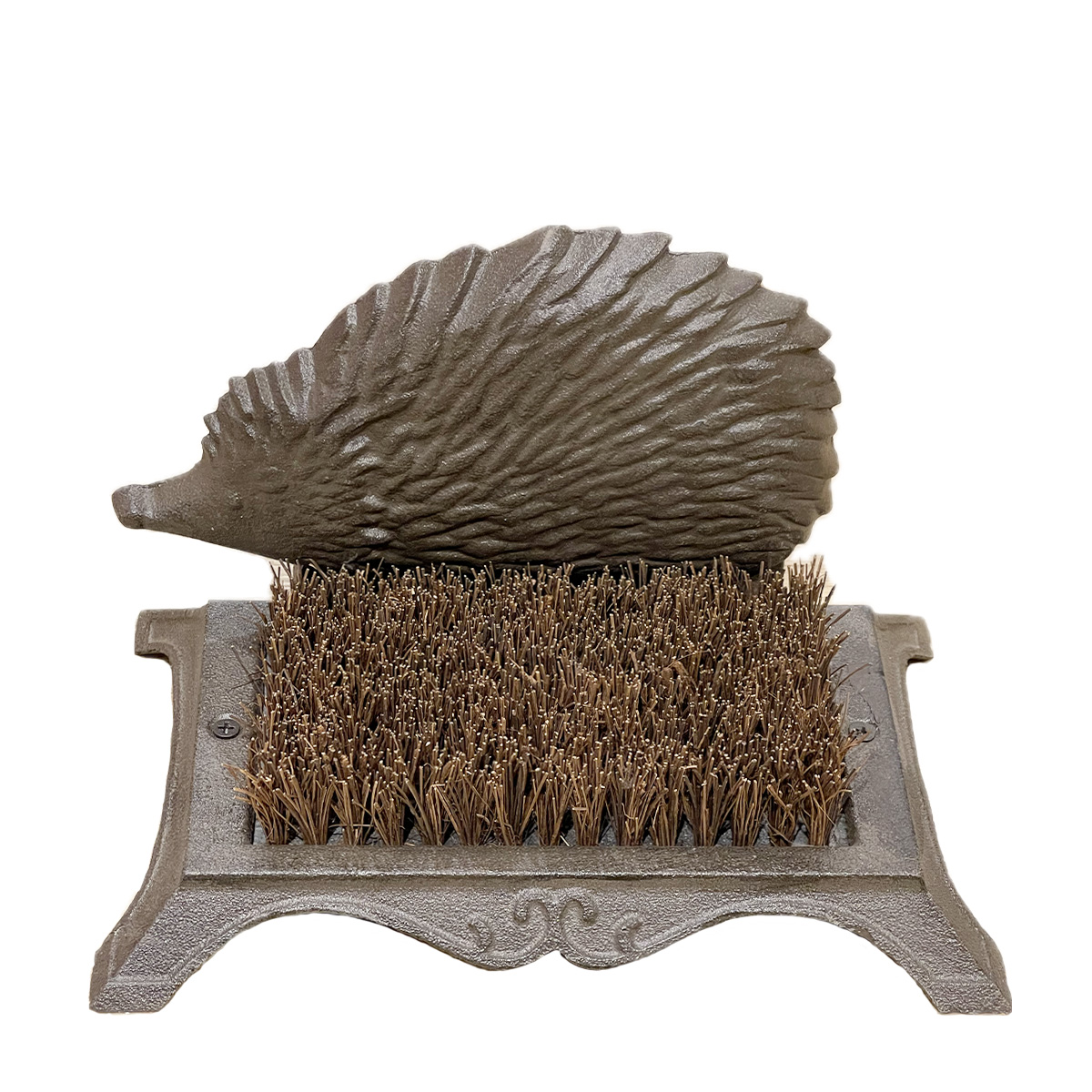 Schuhabstreifer Igel, Schuhputzbürste aus Eisen, rostoptik, 25x18cm, DIJK Natural Collections
