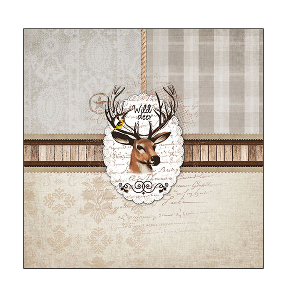 Ambiente Papierservietten Hirsch, Wild deer, Lunch, 33x33cm