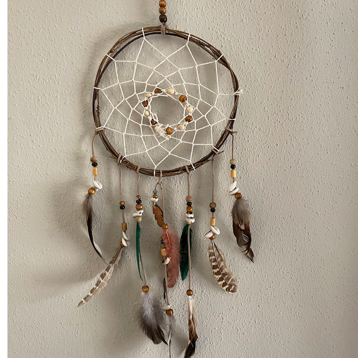 Deko Traumfänger, Boho, braun, 60cm