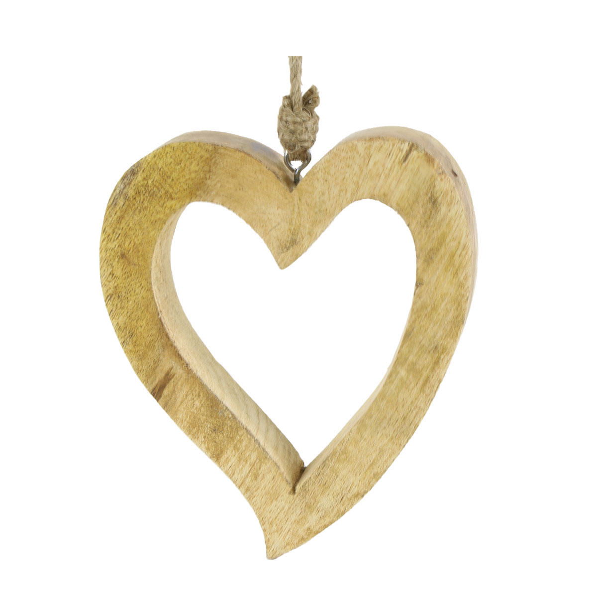 Herz Holz natur 16x14cm Hänger