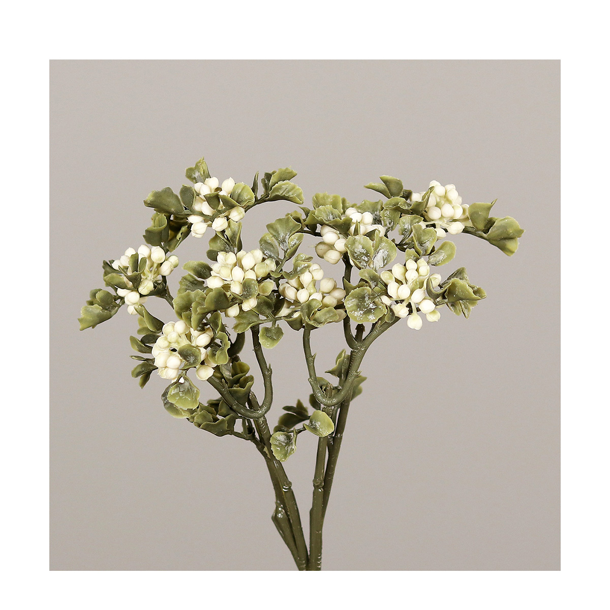 Deko Kunstpflanze Beeren, Beeren 4St/Bund, creme, 17cm, DPI GmbH