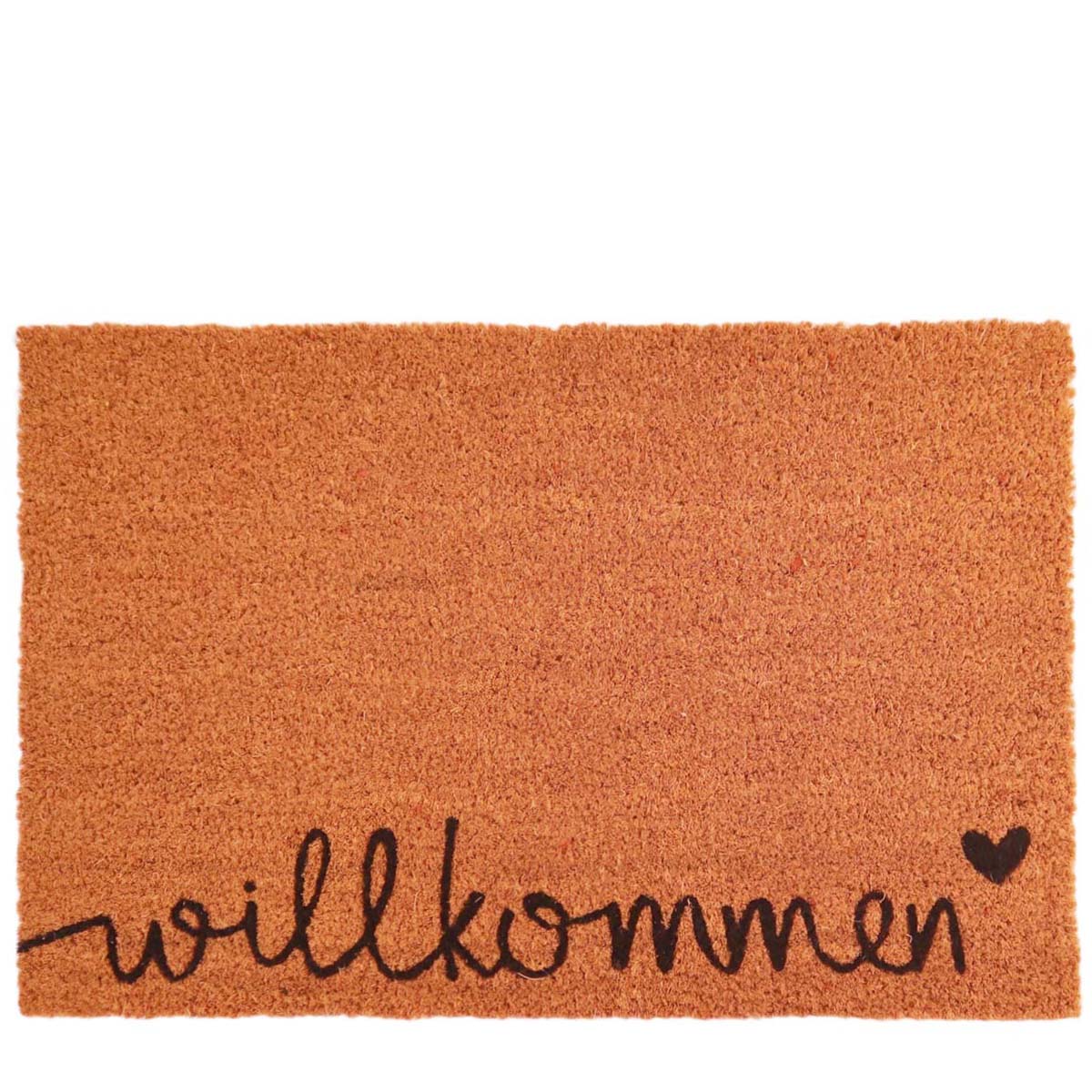 Kokos Fussmatte, Willkommen mit Herz, 38x58cm, DIJK Natural Collections