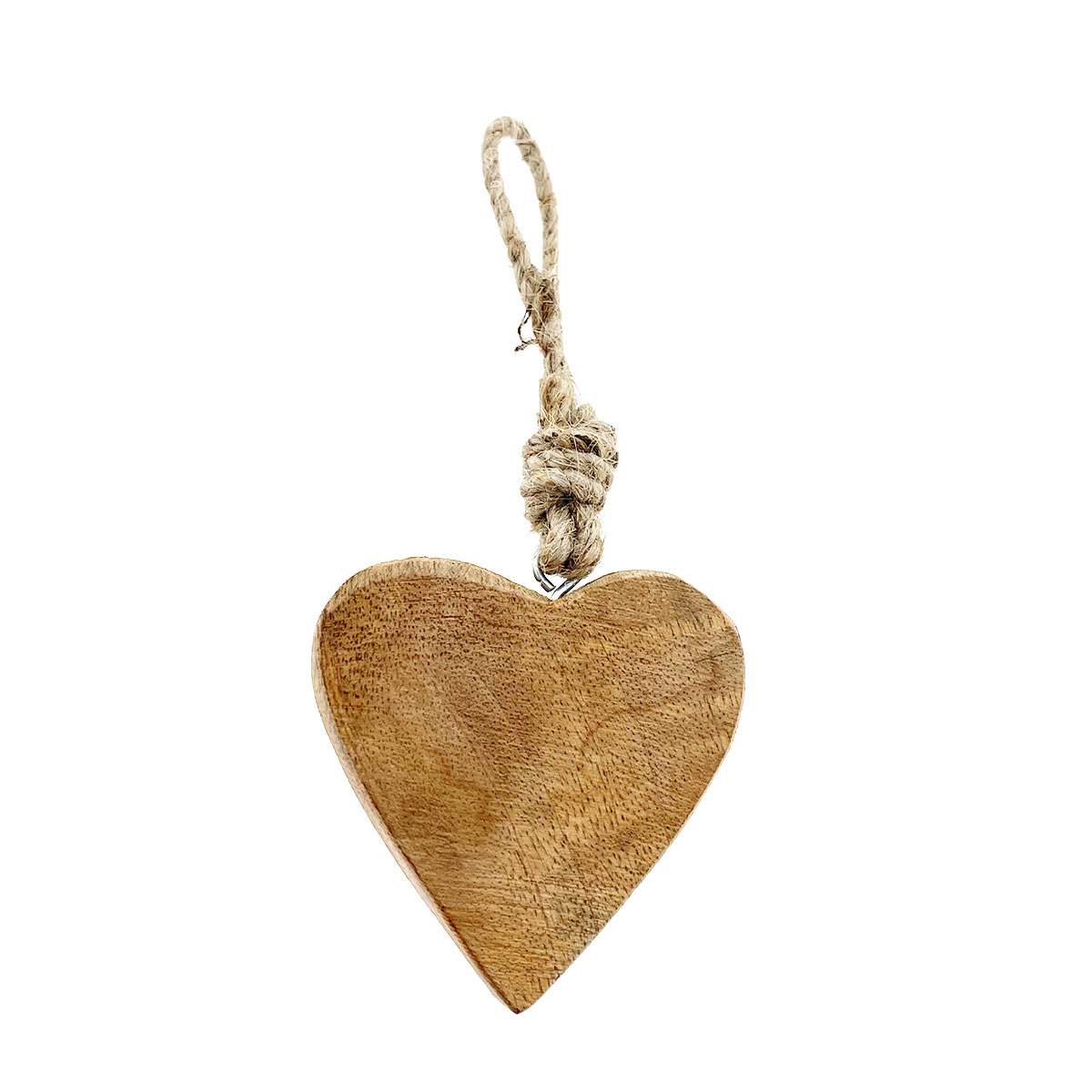 Deko Herz natur, Holzherz zum Hängen natur, 8x8cm, Hänger