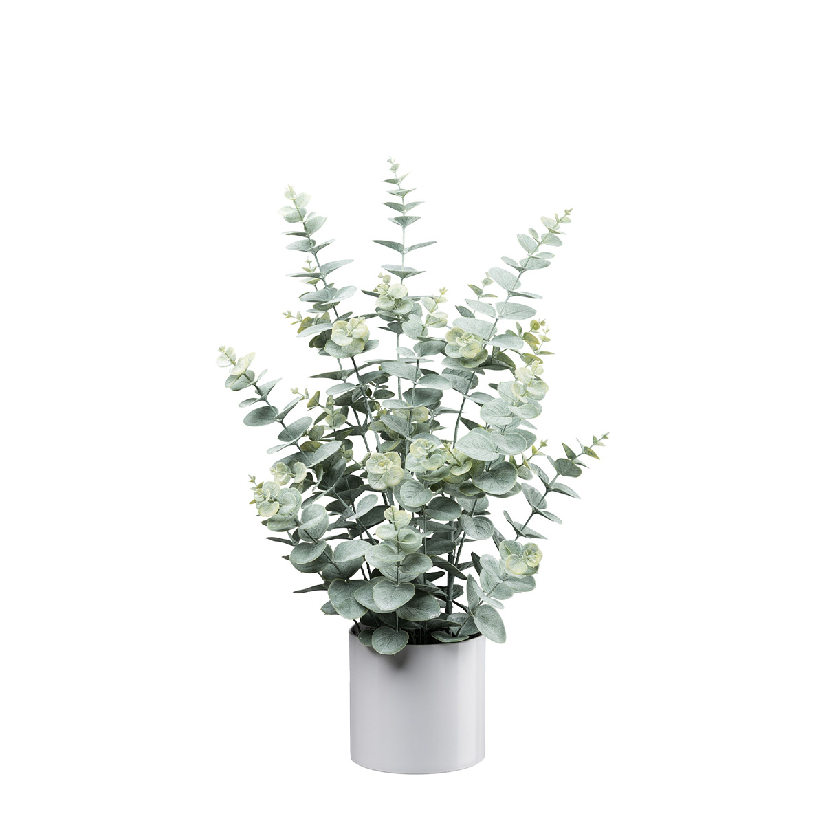 Deko Kunststrauch, Eucalyptus getopft, grau/grün, 66cm