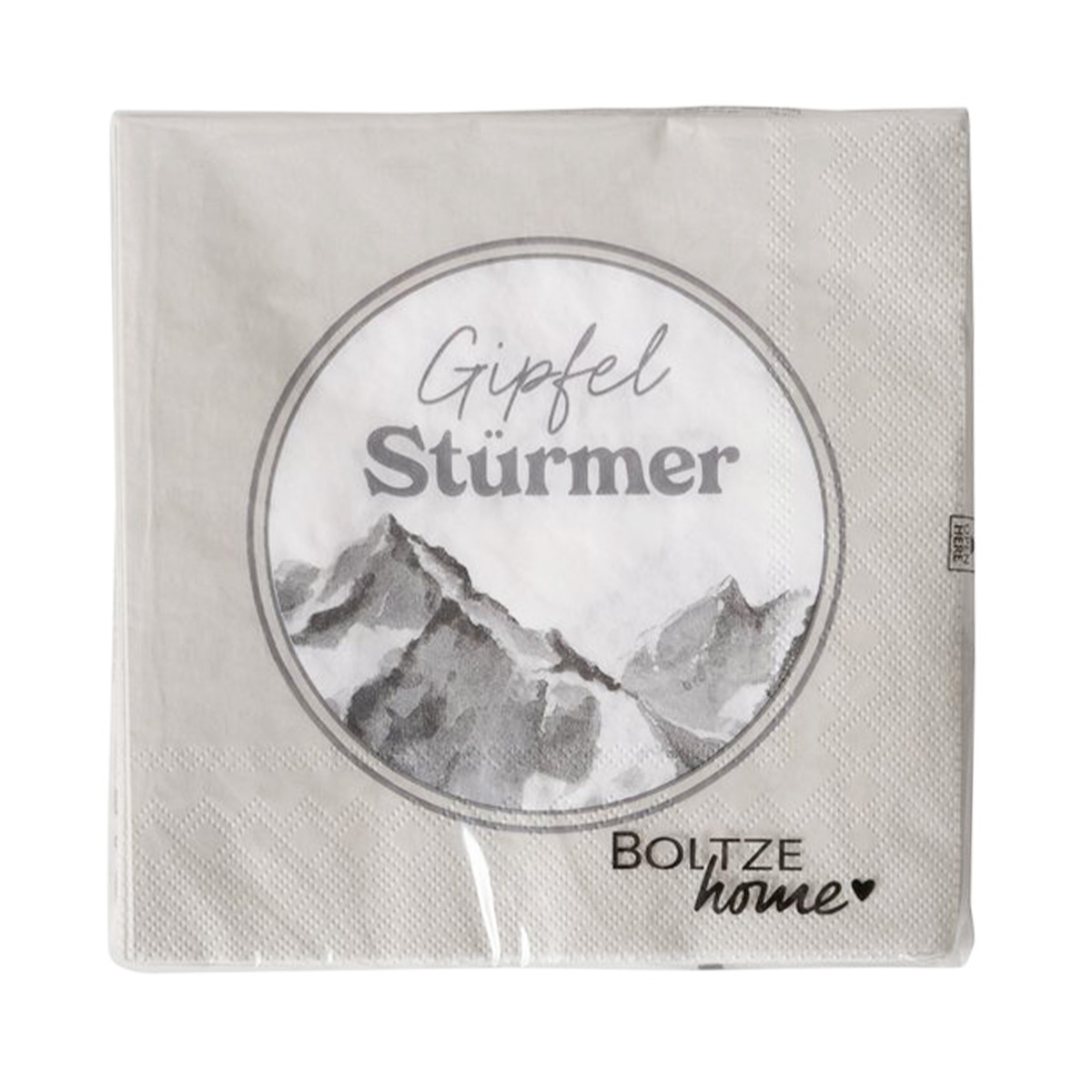 Papierservietten Berge, Gipfelstürmer, 33x33cm, Boltze Home Collection