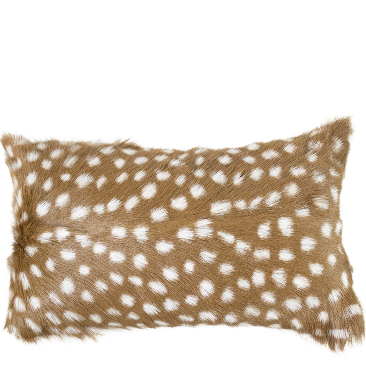 Fellkissen, Ziege, weiß-braun getupft, 30x50cm, Mars & More