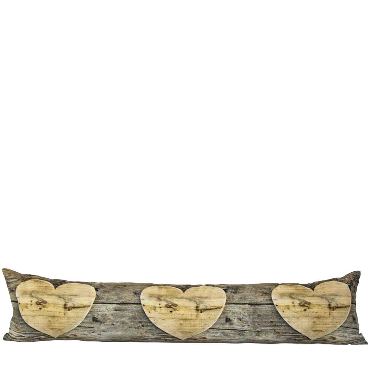 Zugluftstopper, Holzherz, 20x90cm, Kanevas, Mars & More