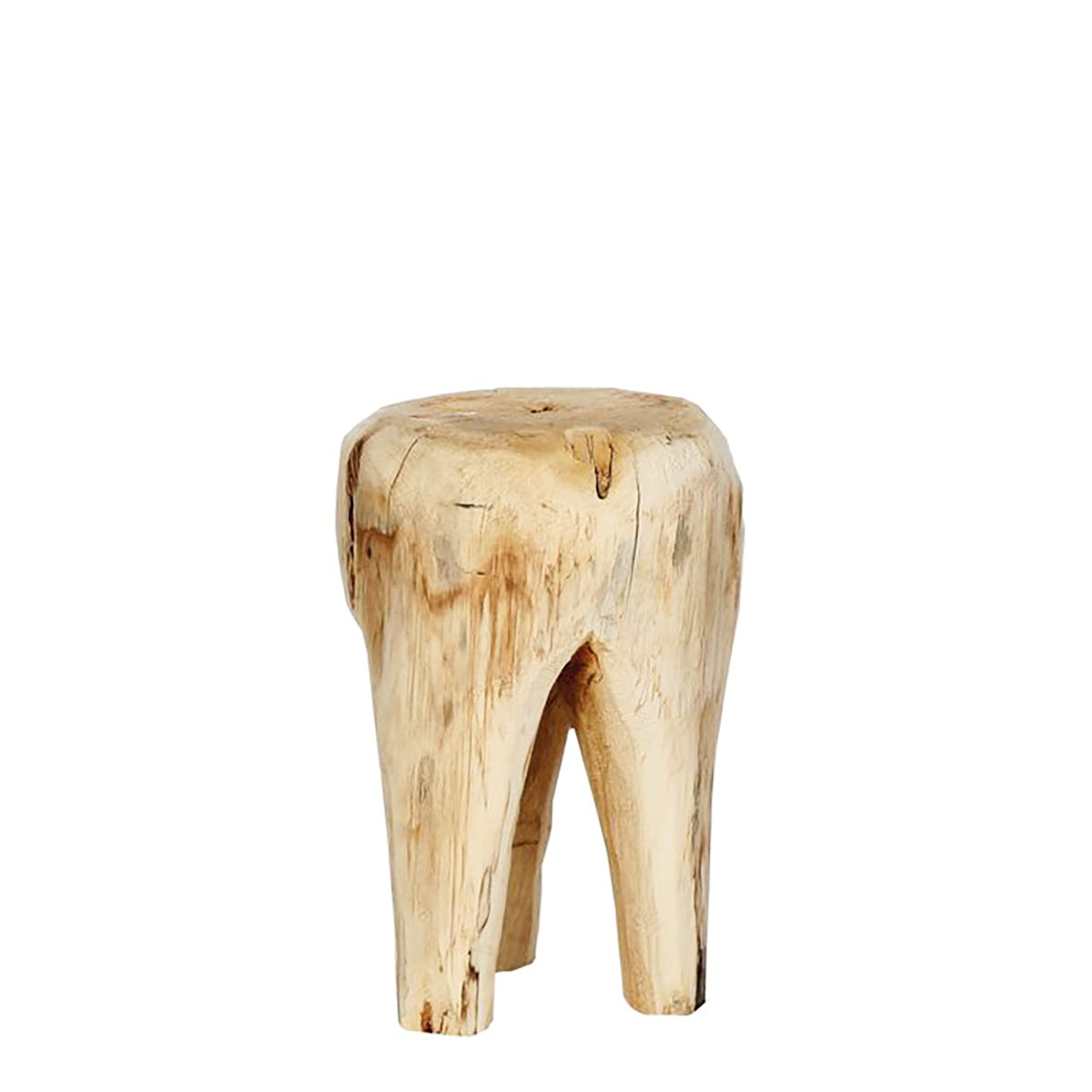 Holz Hocker Zahn natur, Naturholz Hocker, 45x30cm, WMG Grünberger