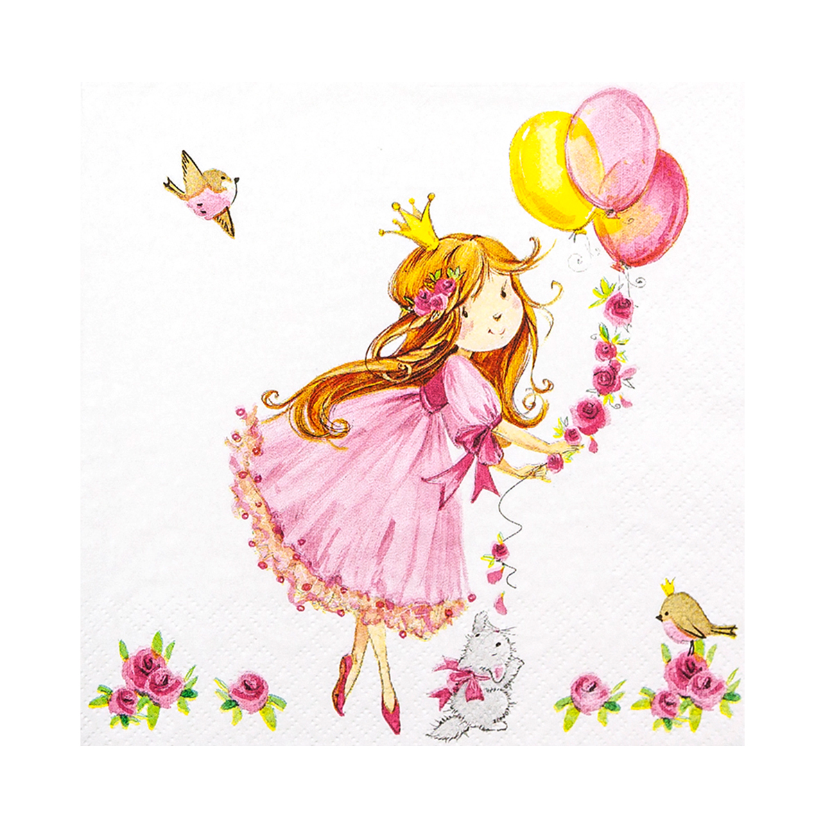 Home Fashion Papierservietten Prinzessin, Cute Princess, Lunch 33x33cm