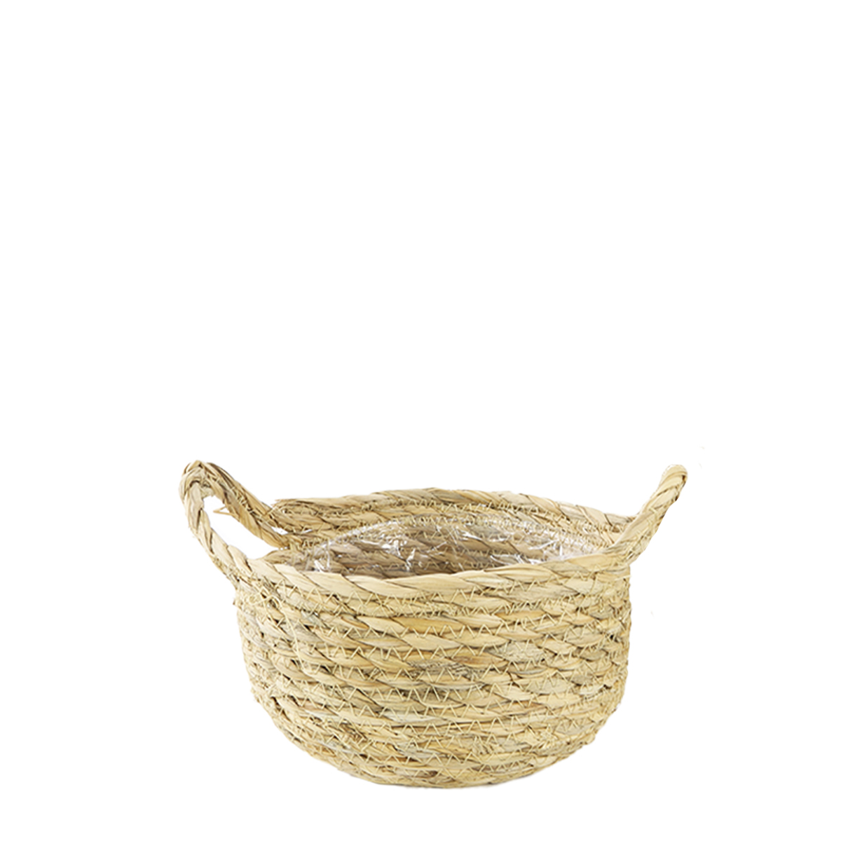 Pflanzkorb/Naturkorb mit Henkel natur Ø19cm