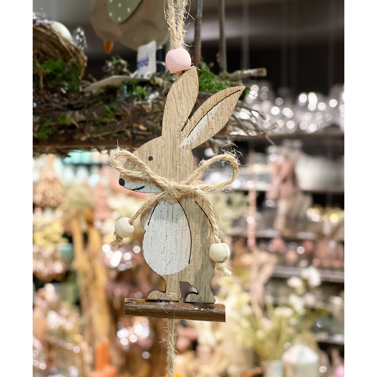 Deko Holzgirlande, Hase, Hänger