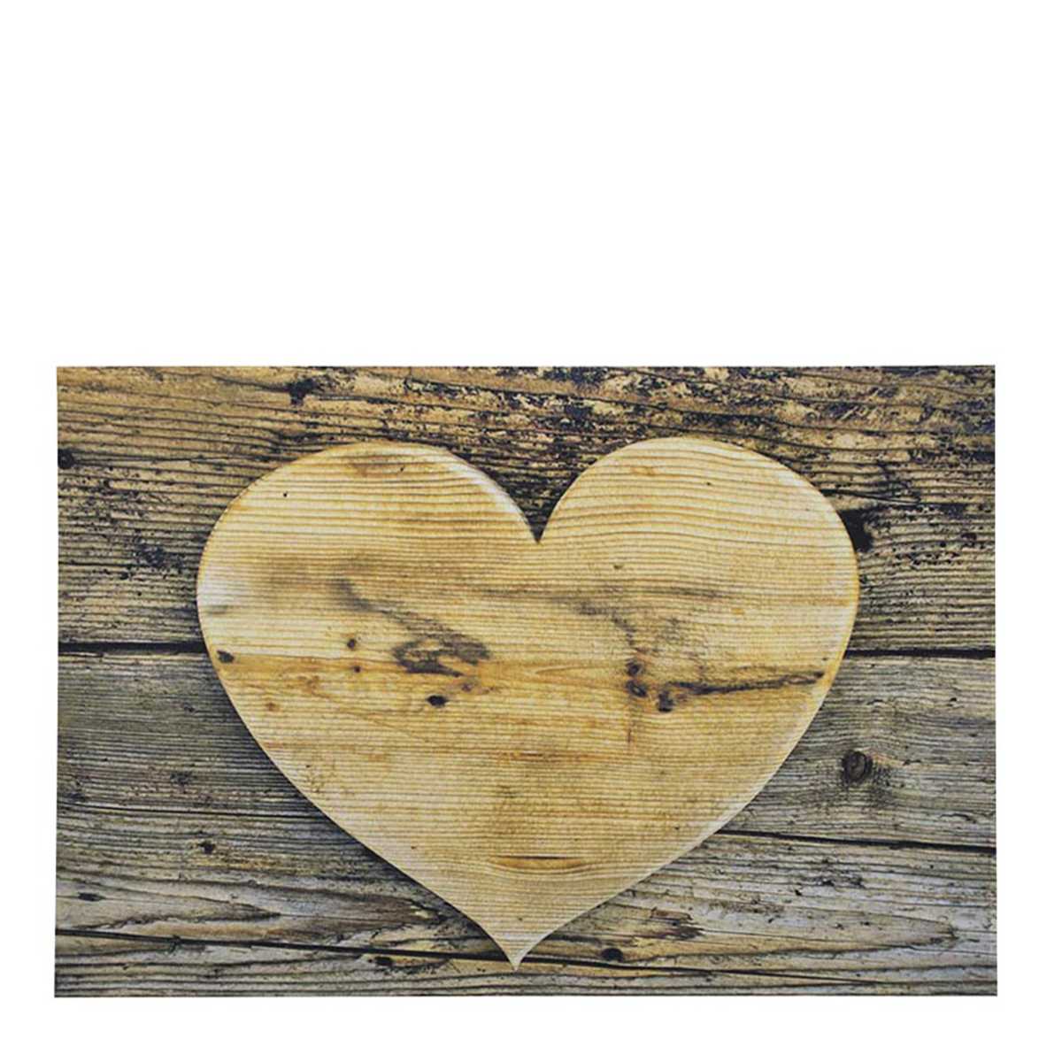 Tischset Herz, Holzherz, 40x30cm, Textil, Mars & More