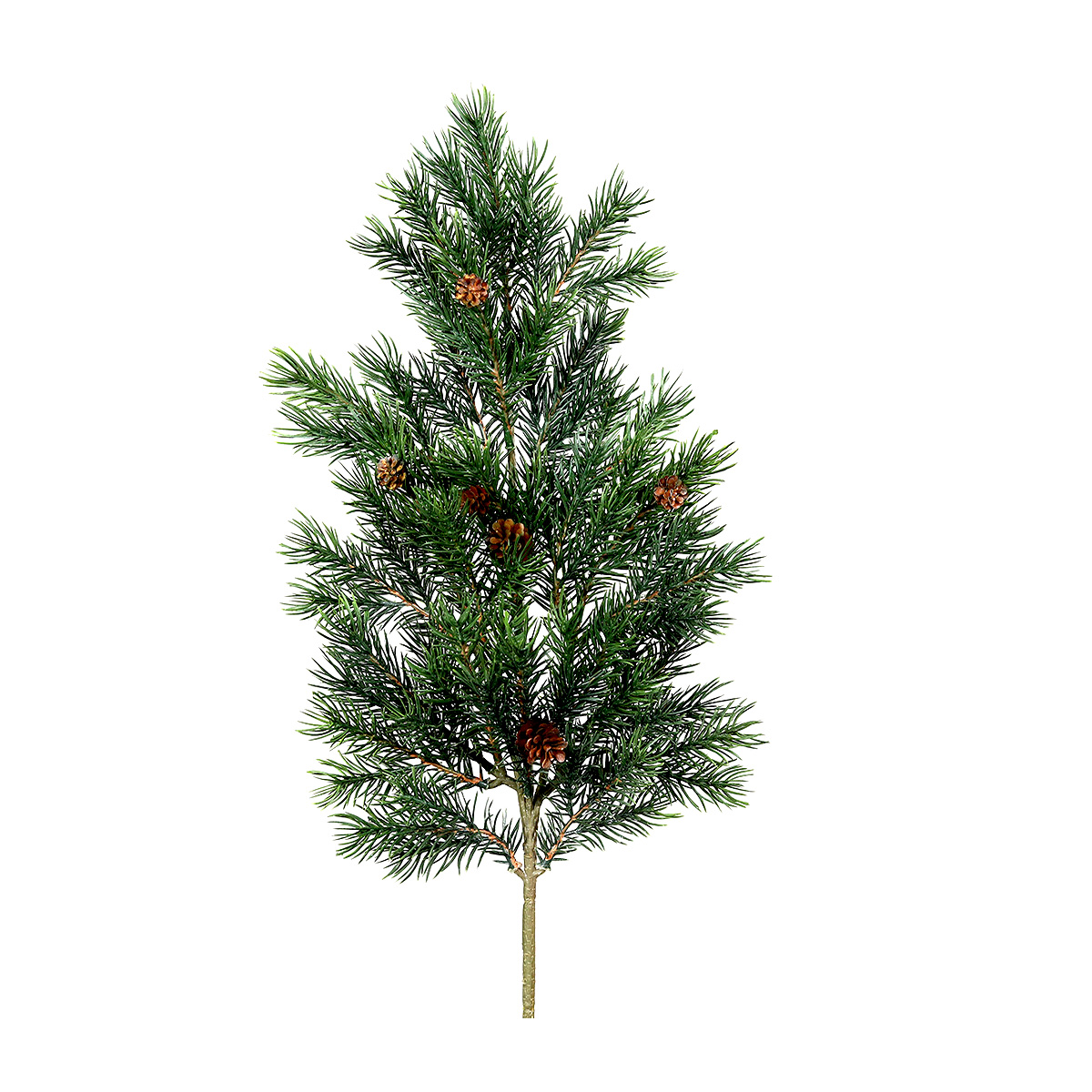Kunstpflanze Tannenzweig, Tannenzweig mit Zapfen, 65cm, DPI