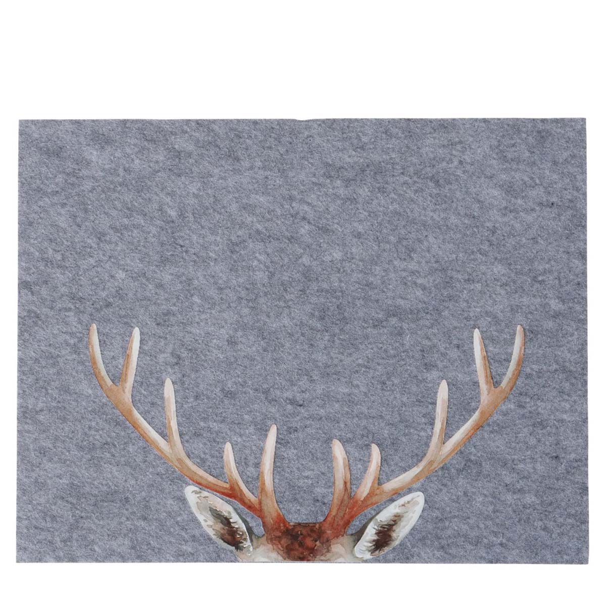 Filz Tischset Hirsch Aspen, Hirschgeweih, dunkelgrau, 45x35cm, Boltze Home Collections
