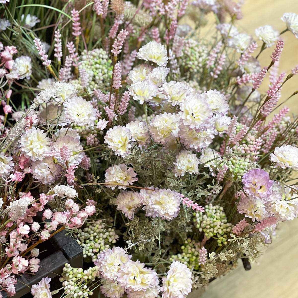 Kunstblumen, Wiesenblumen, flieder, 55cm