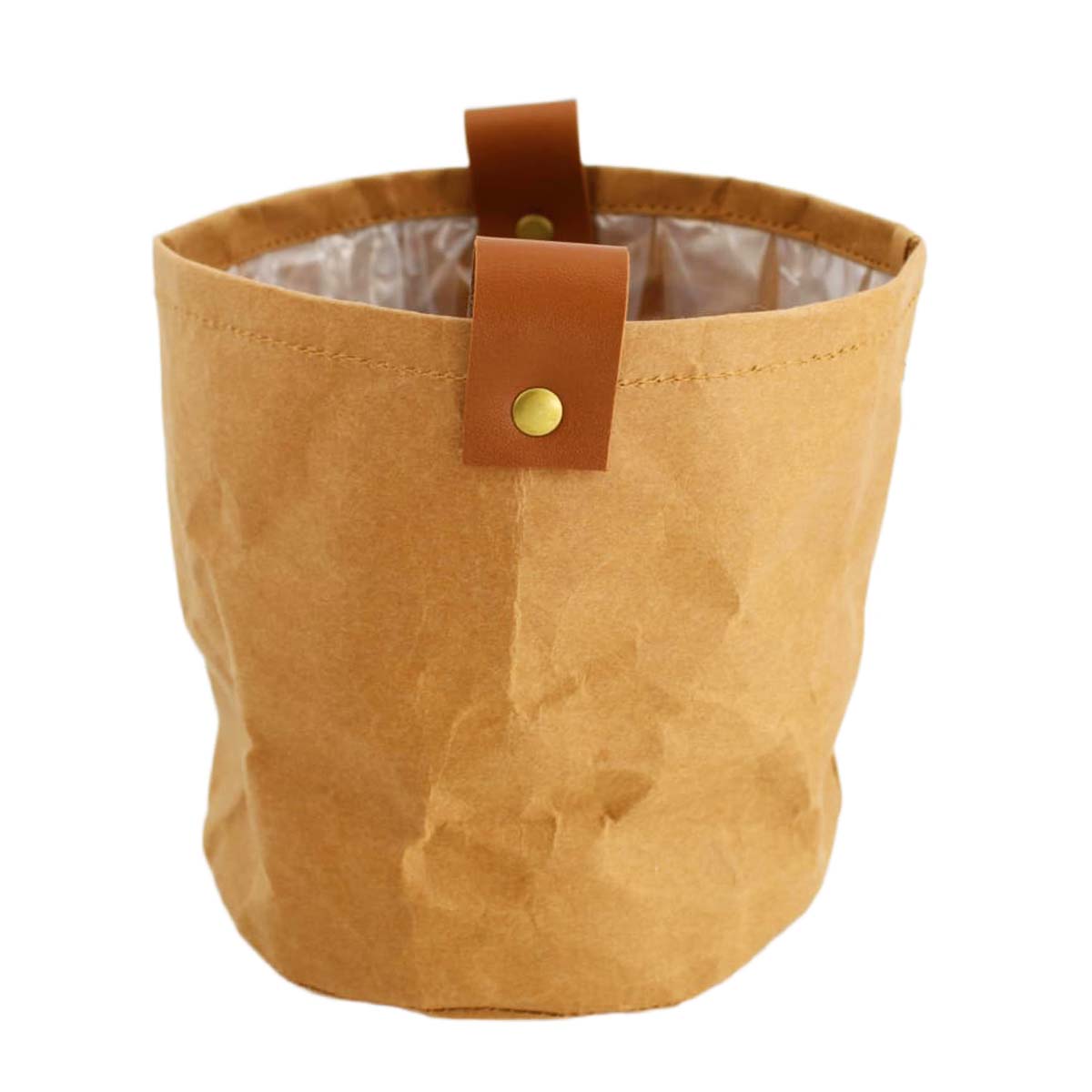 Übertopf Papier Bag, Pflanztopf aus Papier mit Schlaufen, 14x14cm, DIJK Natural Collections