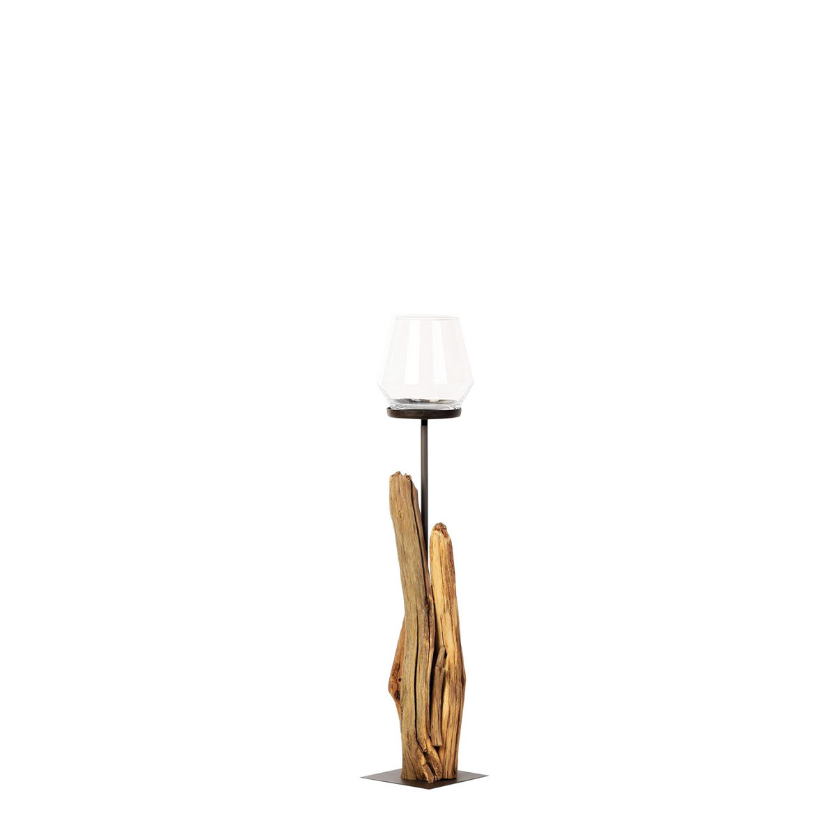 Holz Windlicht Raisa, Naturholz, 75cm, WMG Grünberger