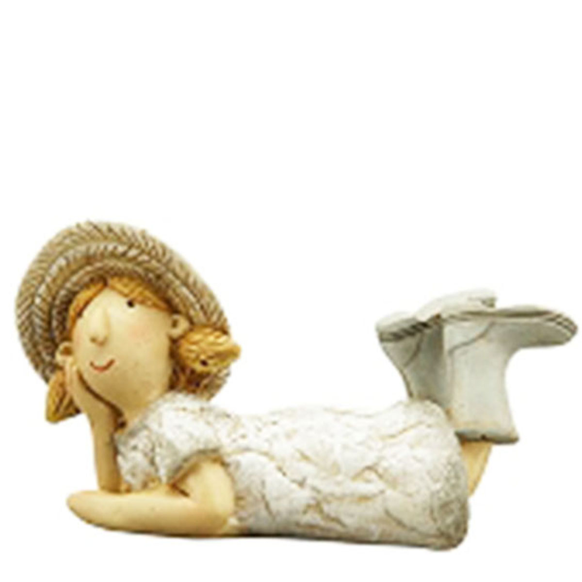 Mädchen liegend 11cm Polyresin