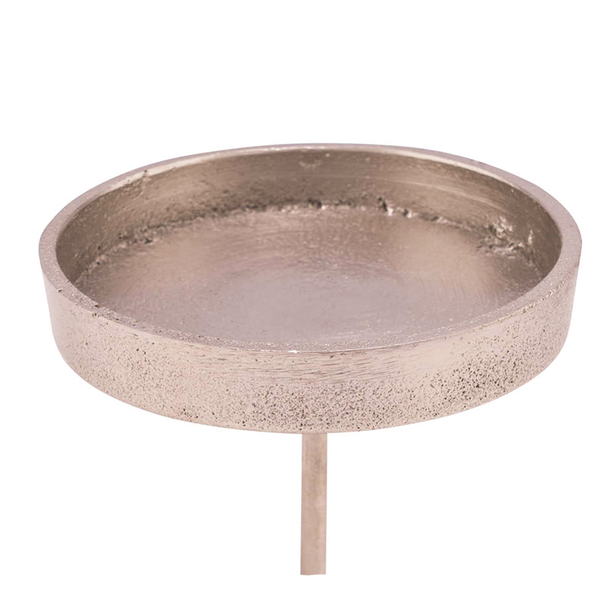 Kerzenhalter/Adventsstecker silber 10x10cm Aluminium