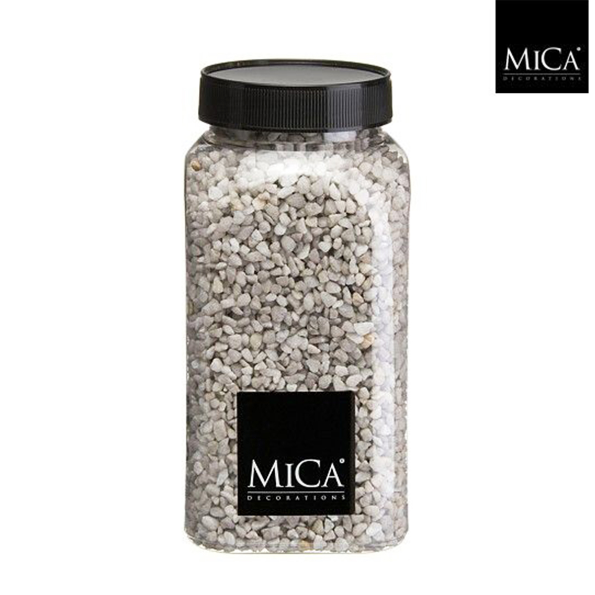 Deko Steine hellgrau, Granulat, 650ml, Mica Decorations