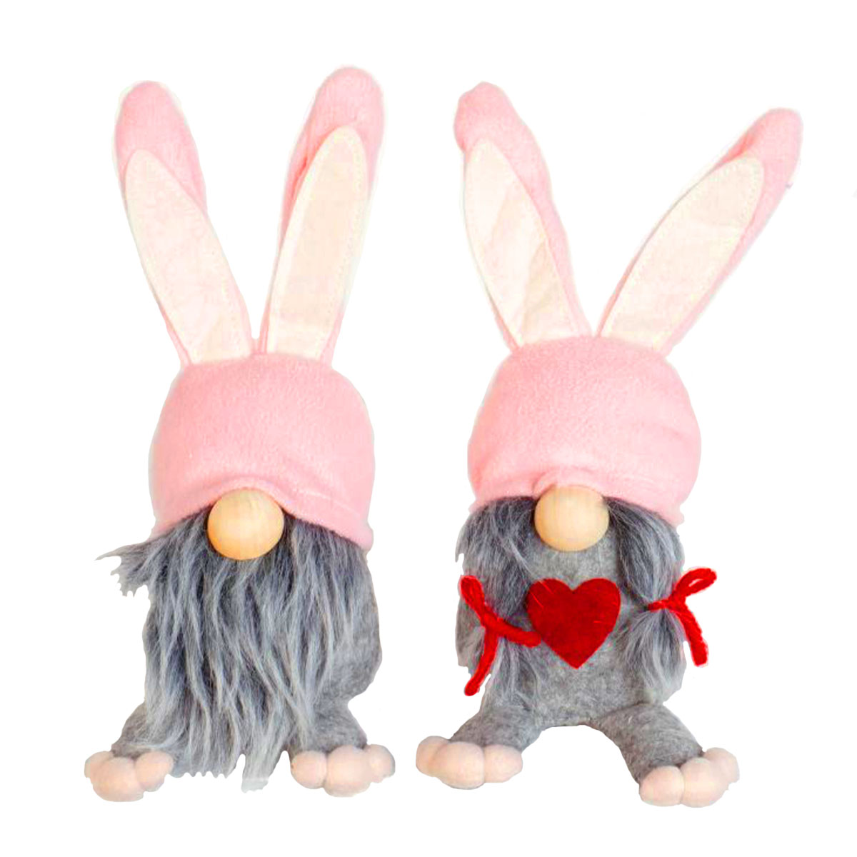 Osterhasen Wichtel rosa Set/2 20cm