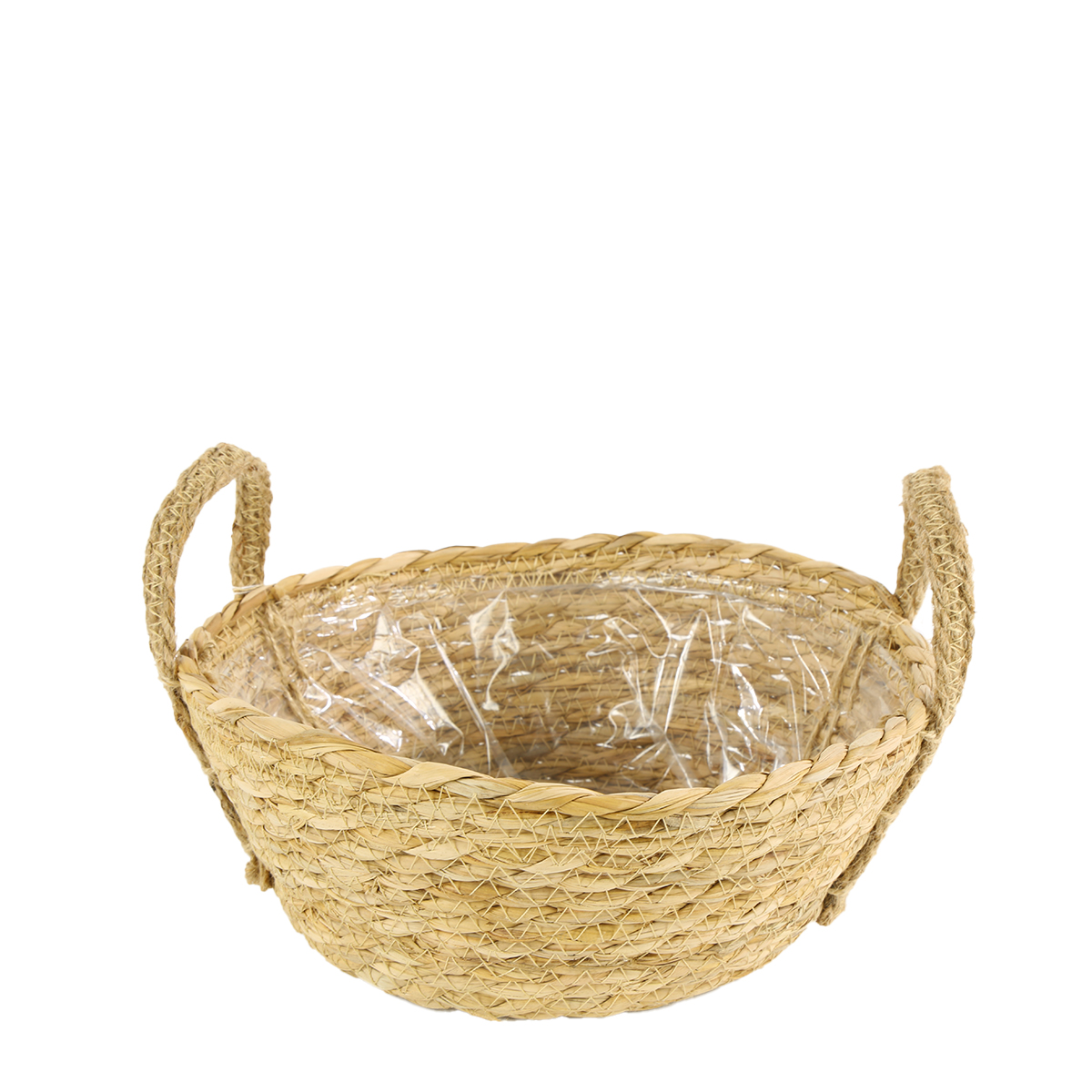 Pflanzkorb/Naturkorb mit Henkel natur Ø24,5cm