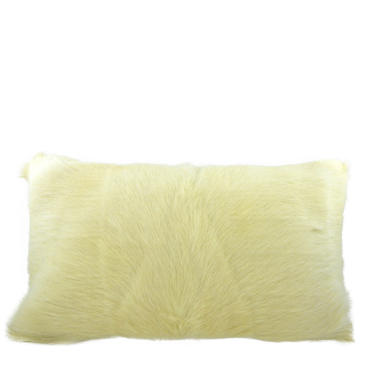 Fellkissen Ziege, Kissen Ziegenhaar, weiß-beige, 30x50cm, Mars & More
