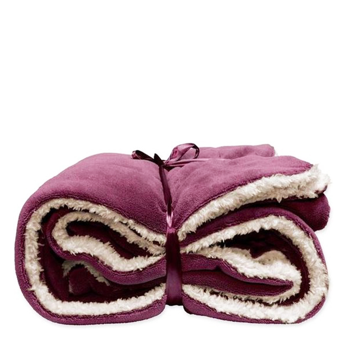 Fleece Decke Lars, bordeaux-rot, 150x200cm, Unique Living