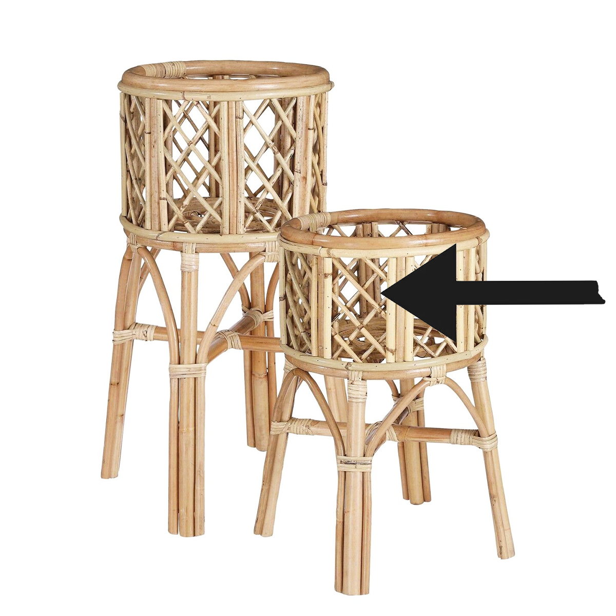 Deko Blumenständer Soto, 50x41cm, Ratan