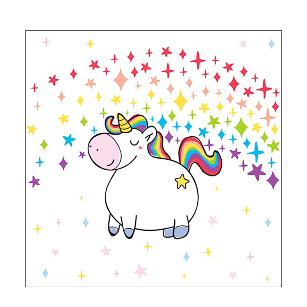 Ambiente Papierservietten Einhorn Polly, Lunch, 33x33cm