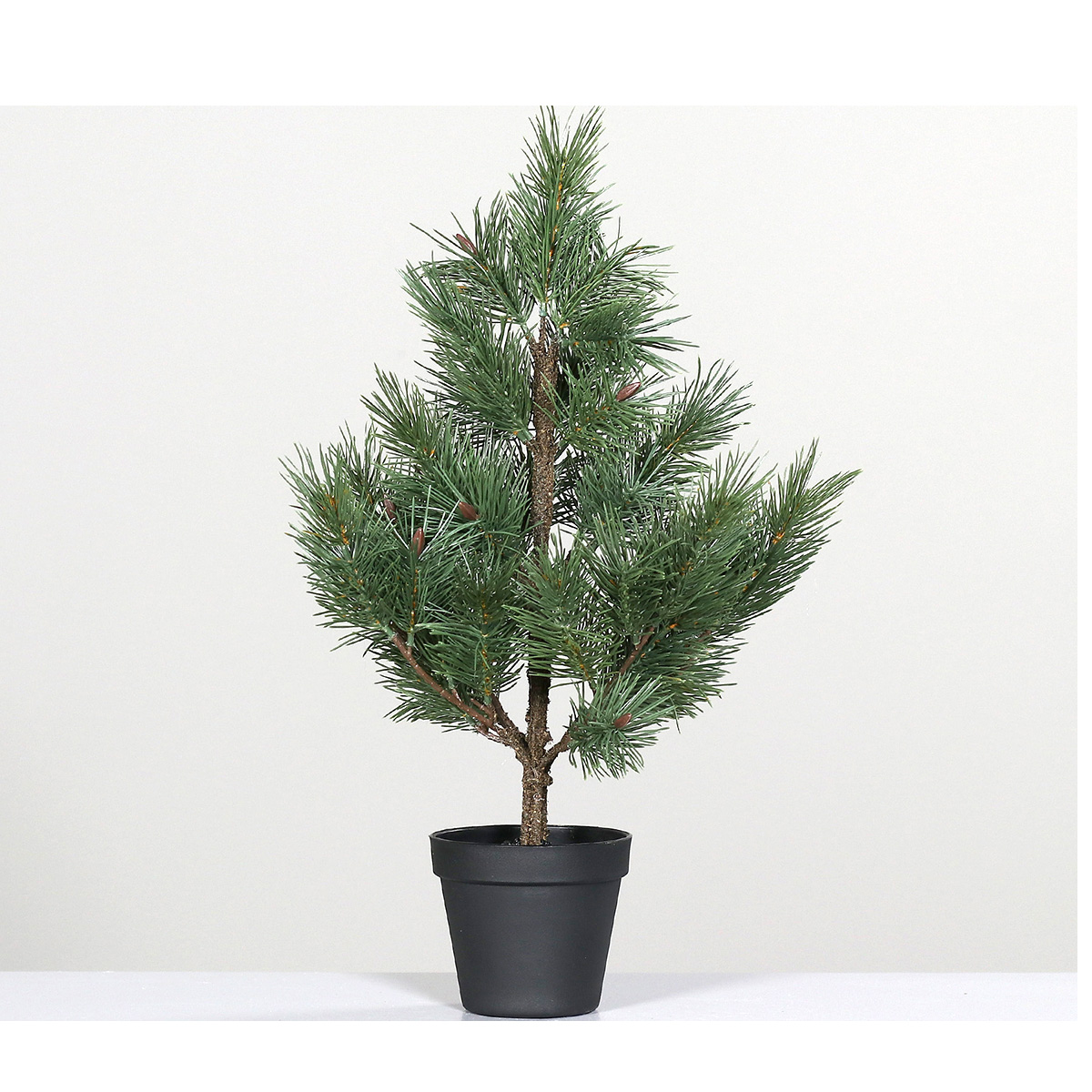 Kunstpflanze Kiefernbaum, Latsche mit Zapfen getopft, 55cm, DPI