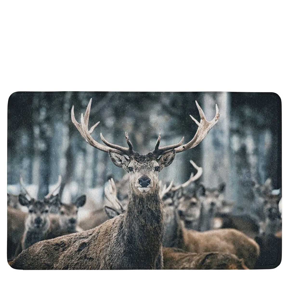Textil Fußmatte Hirsch, Winterhirsch, 75x50cm, Mars & More