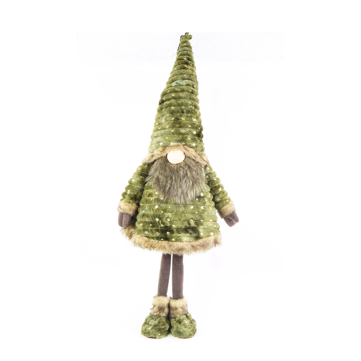 Deko Stoff Wichtel XXL, grün/braun, 150cm