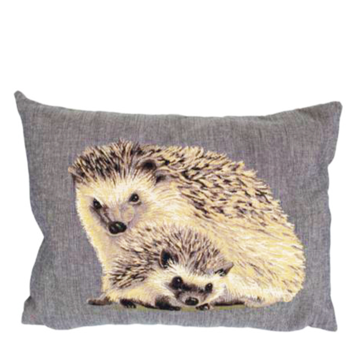 Gobelin Kissen Igel, Igelmutter mit Igelbaby, 30x45cm, Mars & More