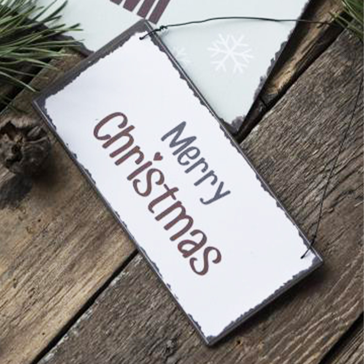 Metallschild Merry Christmas 7x15cm Ib Laursen